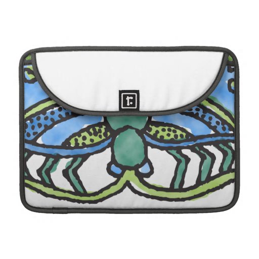 Butterfly Blue (on white) MacBook Pro Sleeve