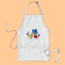 Butterfly Blues aprons