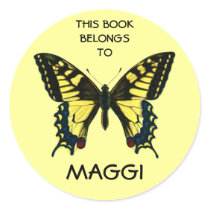 Butterfly Book Labels stickers