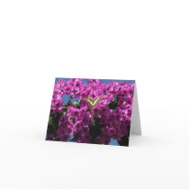 Butterfly & Bougainvillea Note Card by pattirm1 Butterfly & Bougainvillea Note Card