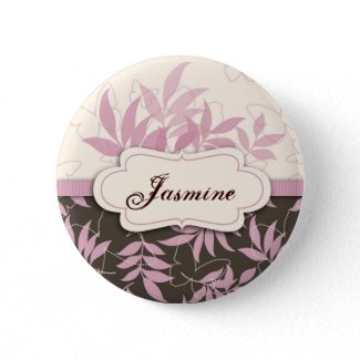 Butterfly Breeze Name Tag Button button