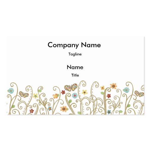 Butterfly Breezes Business Card (front side)