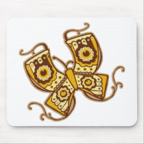 Butterfly Brown mousepads