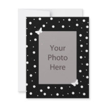 Butterfly Bubble Wedding Invitation - Black White invitations