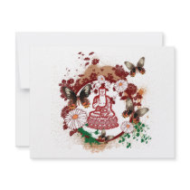 Butterfly Buddha invitations