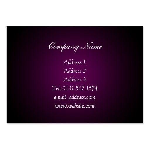 Butterfly Business Card (back side)
