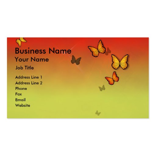 butterfly business card