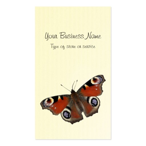 Butterfly business card (front side)