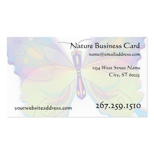 Butterfly Business Card - Interactive Template