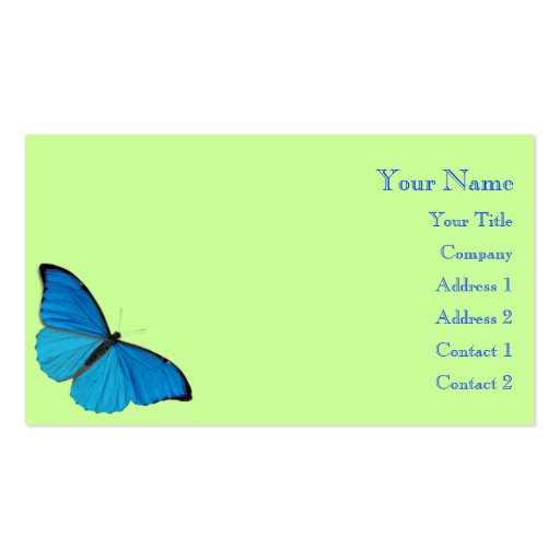 Butterfly Business Card Template (front side)