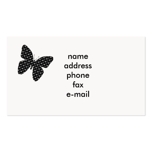 butterfly business card template (back side)