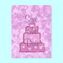Butterfly Cake Save The Date postcards