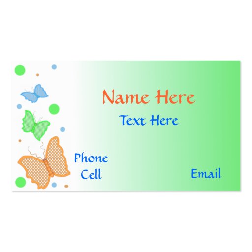 Butterfly Calling Card Business Card