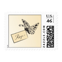 Butterfly carrying rsvp response card postage