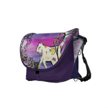 Butterfly Cat Rickshaw messenger Bag