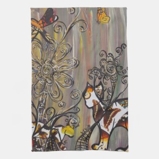 Butterfly Cats Kitchen Towel kitchentowel