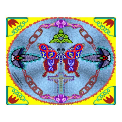 Butterfly Celtic Knot Print by Birdman77