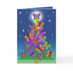 BUTTERFLY CHRISTMAS TREE GREETING CARDS