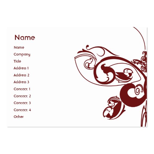 Butterfly - Chubby Business Card Template (front side)