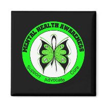 Butterfly Circle Mental Health Awareness Fridge Magnets
