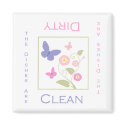 Butterfly Clean or Dirty DIshwasher Magnet by randomocity Butterfly Clean or Dirty DIshwasher Magnet