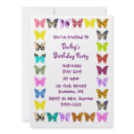 Butterfly Collage Custom Party Invitations