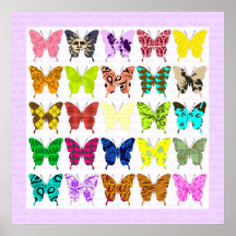Butterfly Collage Poster