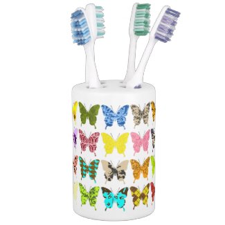 Butterfly Collage Toothbrush Holder