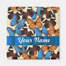 Butterfly collection refrigerator magnets