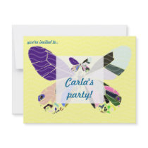 butterfly colors invitations