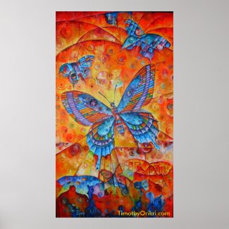 Butterfly Composition Canvas Print print