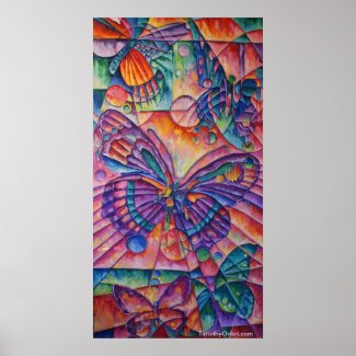 Butterfly Composition Canvas Print print