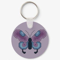 Butterfly Cross Stitch keychains