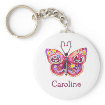 Butterfly Custom Name keychains