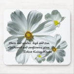 Butterfly Daisies Poem Mousepad
