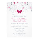 Butterfly Dark Pink Whimsy Wedding Invitations
