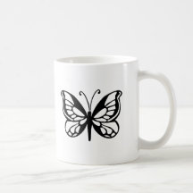 butterfly design coffee mug