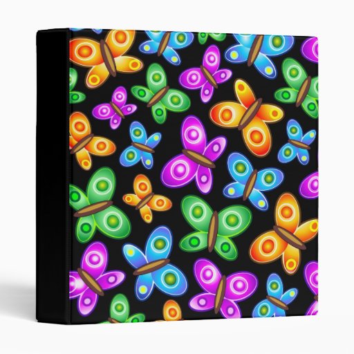 Butterfly Design Decorative Vinyl Binders