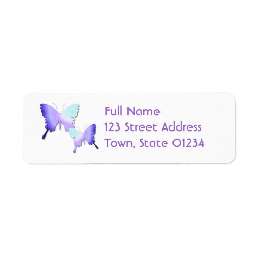 Butterfly Design Mailing Label