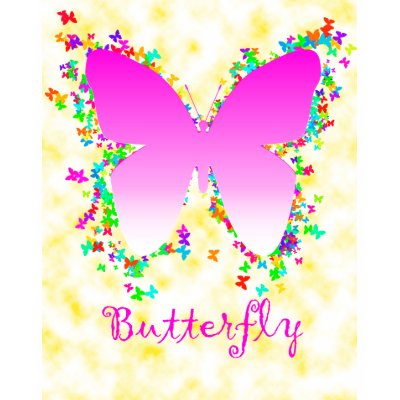 Butterfly design tshirt by BoneyardImages