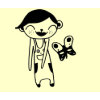 butterfly doll mousepad