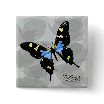 Butterfly - Dots - Button by monkley_designs Butterfly - Dots - Button