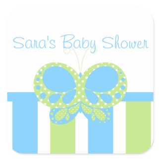 Butterfly Dots Personalized Envelope Seal sticker