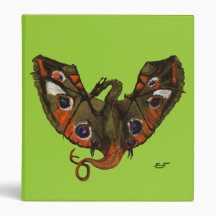 Butterfly Dragon: Buckeye Pattern 3 Ring Binder
