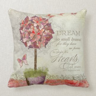Butterfly Dreams Swirl Tree Inspirational Chic throwpillow