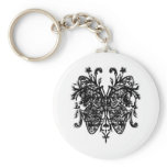 Butterfly Effect (b&w) keychains