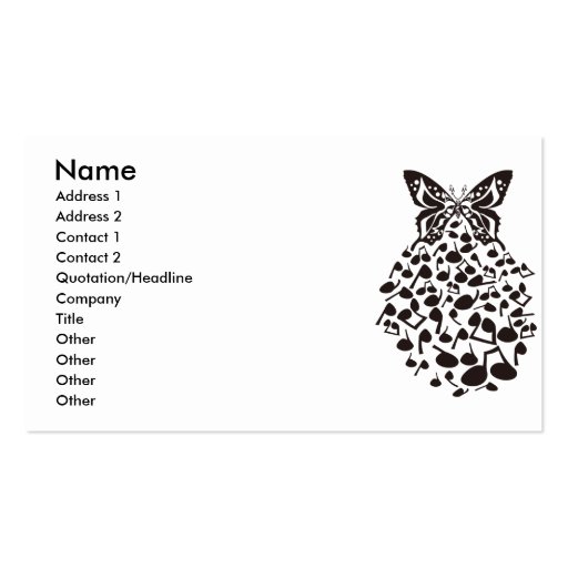Butterfly_Effect Business Card Template (front side)