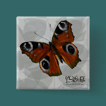 Butterfly - Eyes - Button