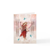 Butterfly Faeiry and Hummingbirds Greeting Cards