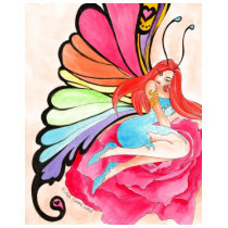 butterfly faerie ladies babydoll tshirt